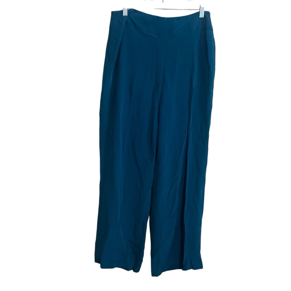 Vintage Jones New York Teal Silk Dress Pants Size 12 - Picture 5 of 7